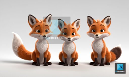 illustration 3d renard