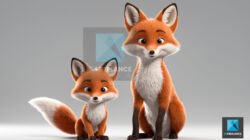 mascotte 3d renard freelance