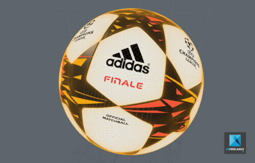 modèle 3d ballon de football