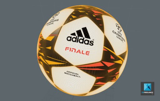 modèle 3d ballon de football