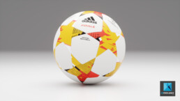 modélisation 3d ballon de football Adidas UEFA - freelance 3d