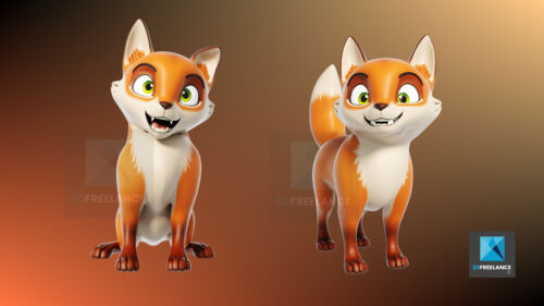 personnage 3d renard