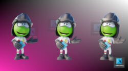 personnage mascotte 3d infirmière