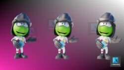 personnage mascotte 3d infirmière