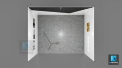 plan 3d stand art contemporain