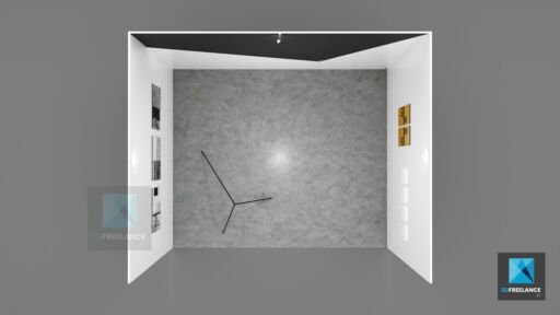 plan 3d stand art contemporain