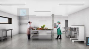 image 3d cuisine de restaurant