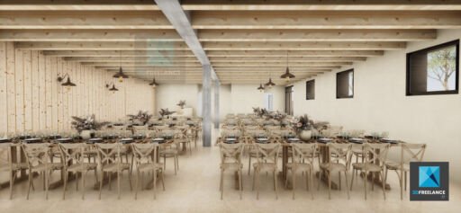 image 3d salle de réception mariages séminaires réunion