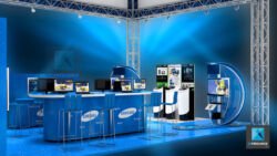 stand jeux vidéo Samsung modélisation 3d
