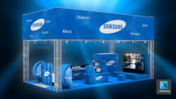 stand jeux vidéo Samsung perspective 3d