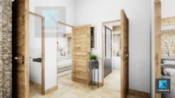 image 3d gîte couloir