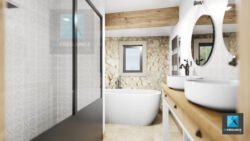 image 3d gite salle de bain