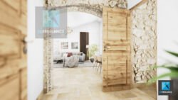 perspective 3d gite couloir