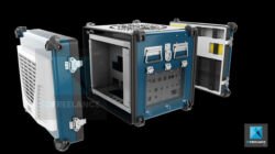 Film d'animation 3D d'un caisson de sécurité