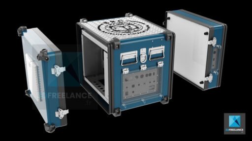 modélisation 3D d'un caisson de sécurité