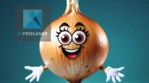 mascotte 3d oignon personnage