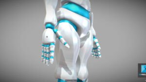 personnage 3d robot interactif