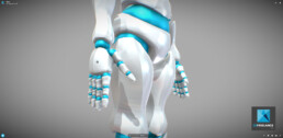 personnage 3d robot interactif