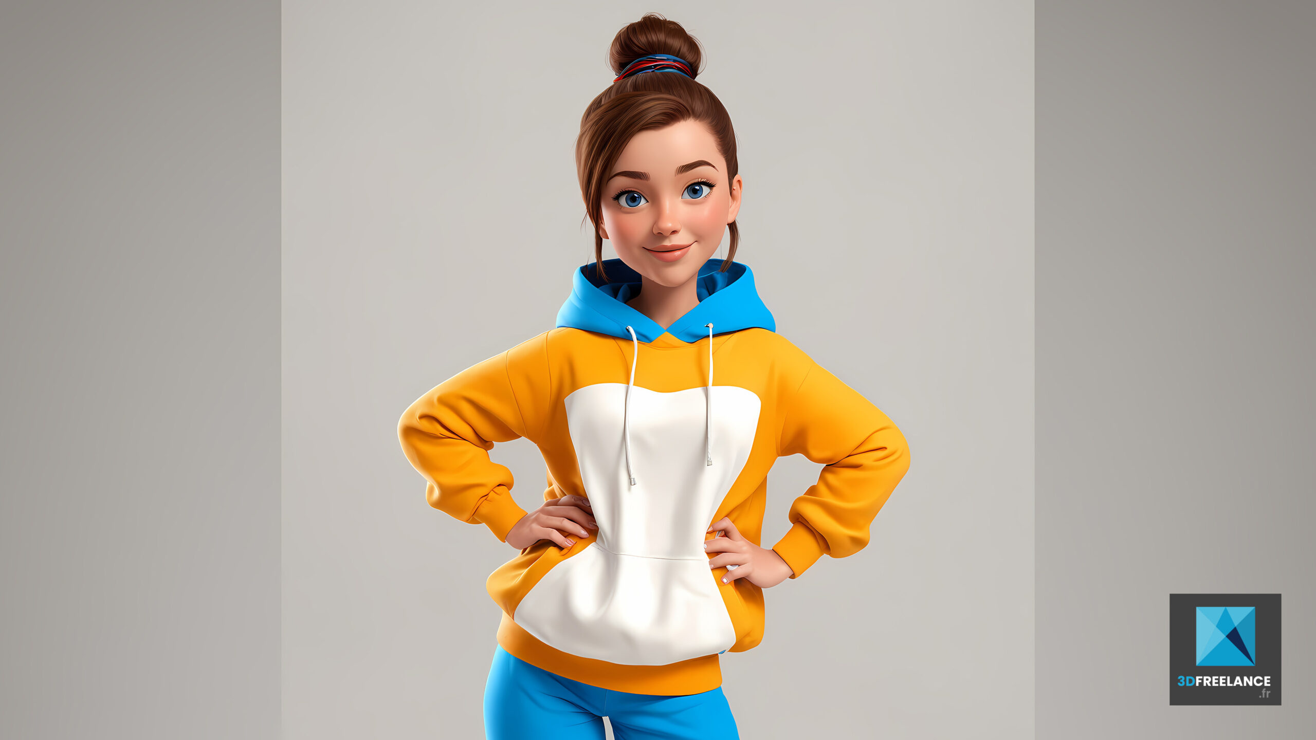 freelance personnage 3d adolescente