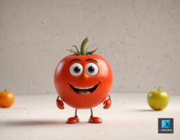 image 3d personnage tomate