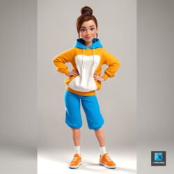 image personnage 3d adolescente