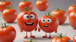 modélisation 3d personnage tomate