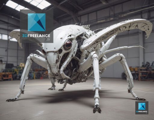 insecte araignée modélisation 3d