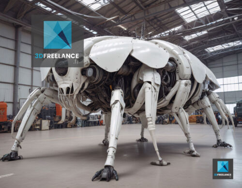 insecte cybernétique modélisation 3d