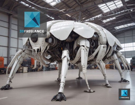 insecte cybernétique modélisation 3d