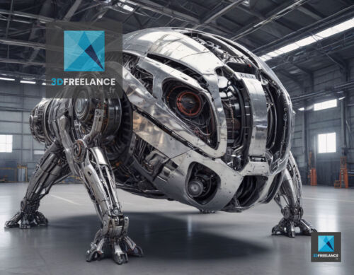 insecte futuriste modélisation 3d