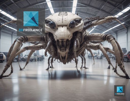 insecte hangar zone 51 modélisation 3d