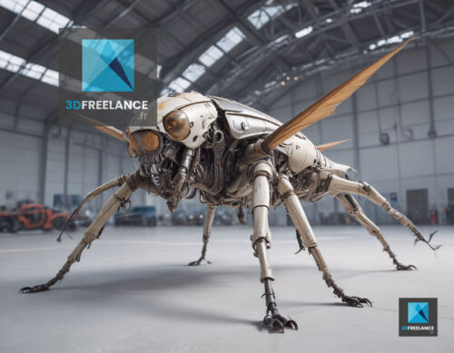 insecte mécanique modélisation 3d