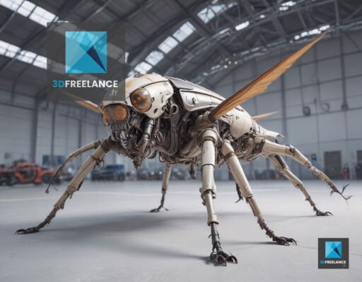 insecte mécanique modélisation 3d