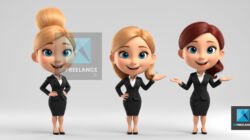 mascotte businesswoman