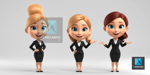 mascotte businesswoman