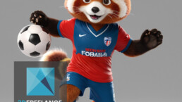 mascotte football - panda