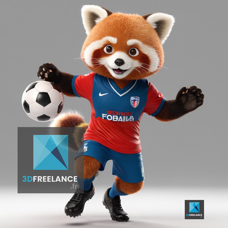 mascotte football - panda