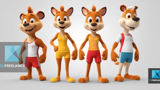 mascottes pour le sport personnages