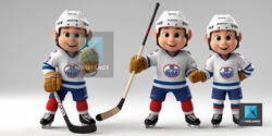 personnage 3d hockeyeur