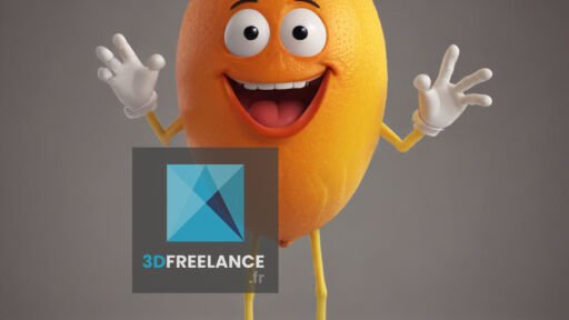 personnage citron 3d