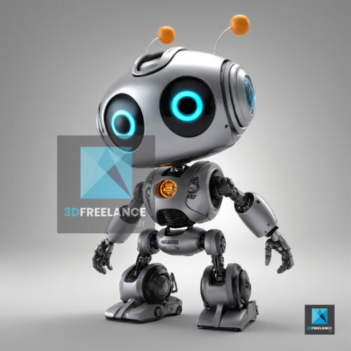 personnage robot mignon sympa