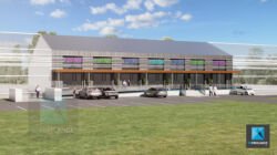 image 3d immobilier bâtiment commercial logistique