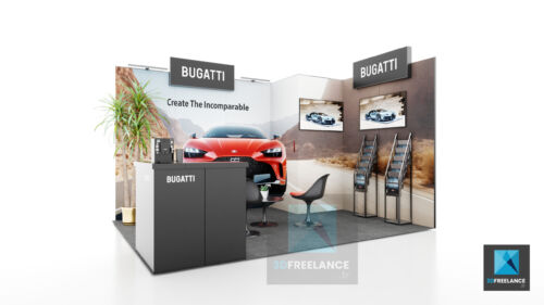design stand automobile bugatti