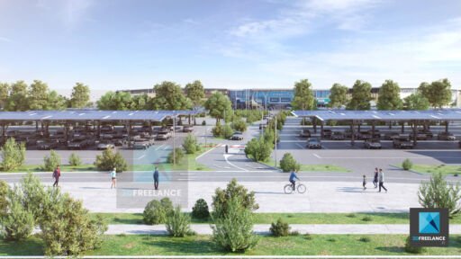 image 3d parking photovoltaïque