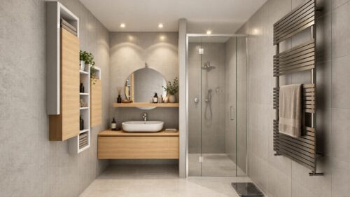 image 3d salle de bain maison en suisse