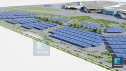 modélisation 3d parking photovoltaïque