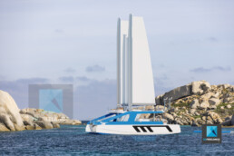 montage 3D bateau catamaran