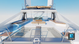 perspective 3d catamaran