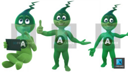 personnage mascotte énergies vertes et renouvelables