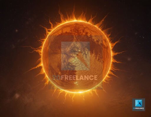 modélisation 3d soleil